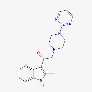 molecular formula C19H21N5O B5815413 1-(2-methyl-1H-indol-3-yl)-2-[4-(2-pyrimidinyl)-1-piperazinyl]ethanone 