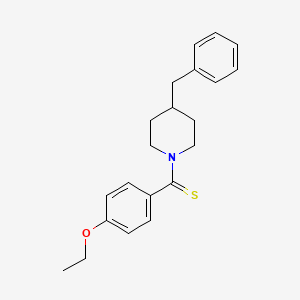 molecular formula C21H25NOS B5815430 4-benzyl-1-[(4-ethoxyphenyl)carbonothioyl]piperidine 