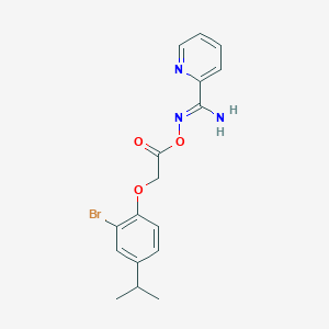 molecular formula C17H18BrN3O3 B5815439 N'-{[2-(2-bromo-4-isopropylphenoxy)acetyl]oxy}-2-pyridinecarboximidamide 