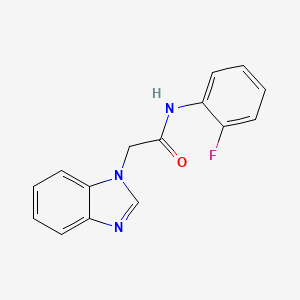 molecular formula C15H12FN3O B5815449 2-(1H-benzimidazol-1-yl)-N-(2-fluorophenyl)acetamide 