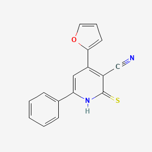 4-(2-furyl)-2-mercapto-6-phenylnicotinonitrile