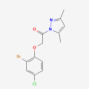 molecular formula C13H12BrClN2O2 B5815481 1-[(2-bromo-4-chlorophenoxy)acetyl]-3,5-dimethyl-1H-pyrazole 