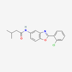 molecular formula C18H17ClN2O2 B5815496 N-[2-(2-chlorophenyl)-1,3-benzoxazol-5-yl]-3-methylbutanamide 