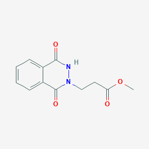 molecular formula C12H12N2O4 B5815497 methyl 3-(1,4-dioxo-3,4-dihydro-2(1H)-phthalazinyl)propanoate 