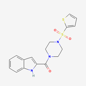 molecular formula C17H17N3O3S2 B5815523 2-{[4-(2-thienylsulfonyl)-1-piperazinyl]carbonyl}-1H-indole 