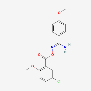 molecular formula C16H15ClN2O4 B5815529 N'-[(5-chloro-2-methoxybenzoyl)oxy]-4-methoxybenzenecarboximidamide 