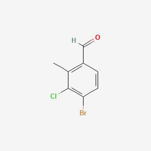 molecular formula C8H6BrClO B581554 4-Bromo-3-chloro-2-methylbenzaldehyde CAS No. 1224604-13-0