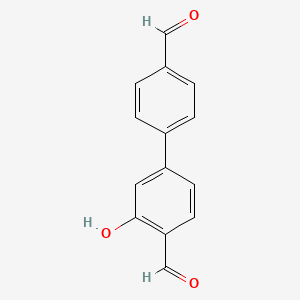 molecular formula C14H10O3 B581555 5-(4-Formylphenyl)-2-formylphenol CAS No. 1261930-12-4