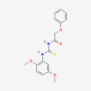 molecular formula C17H18N2O4S B5815565 N-{[(2,5-dimethoxyphenyl)amino]carbonothioyl}-2-phenoxyacetamide 