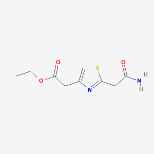 molecular formula C9H12N2O3S B5815601 ethyl [2-(2-amino-2-oxoethyl)-1,3-thiazol-4-yl]acetate 