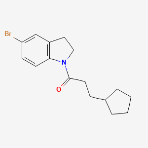 5-bromo-1-(3-cyclopentylpropanoyl)indoline