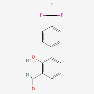 molecular formula C14H9F3O2 B581562 2-Formyl-6-(4-trifluoromethylphenyl)phenol CAS No. 1261995-54-3