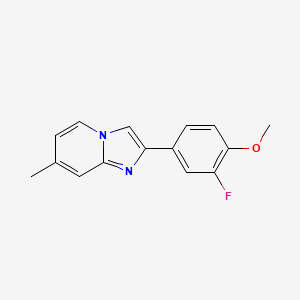 2-(3-fluoro-4-methoxyphenyl)-7-methylimidazo[1,2-a]pyridine