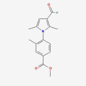 molecular formula C16H17NO3 B5815647 methyl 4-(3-formyl-2,5-dimethyl-1H-pyrrol-1-yl)-3-methylbenzoate 