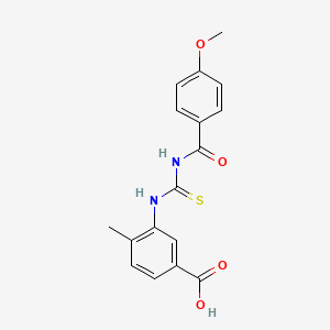 3-({[(4-methoxybenzoyl)amino]carbonothioyl}amino)-4-methylbenzoic acid