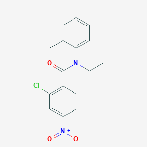 molecular formula C16H15ClN2O3 B5815668 2-chloro-N-ethyl-N-(2-methylphenyl)-4-nitrobenzamide 
