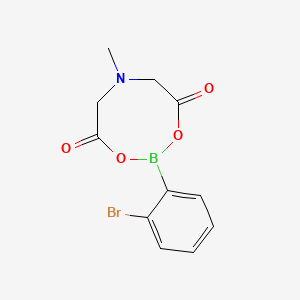 molecular formula C11H11BBrNO4 B581567 2-(2-Bromophenyl)-6-methyl-1,3,6,2-dioxazaborocane-4,8-dione CAS No. 1257649-57-2