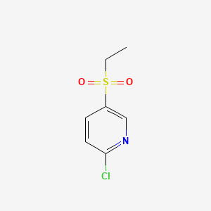 molecular formula C7H8ClNO2S B581571 2-氯-5-(乙磺酰基)吡啶 CAS No. 1206679-92-6