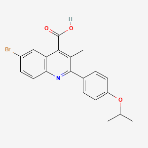 molecular formula C20H18BrNO3 B5815719 6-bromo-2-(4-isopropoxyphenyl)-3-methyl-4-quinolinecarboxylic acid 