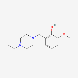 molecular formula C14H22N2O2 B5815729 2-[(4-ethyl-1-piperazinyl)methyl]-6-methoxyphenol 