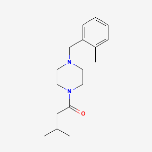molecular formula C17H26N2O B5815737 1-(2-methylbenzyl)-4-(3-methylbutanoyl)piperazine 