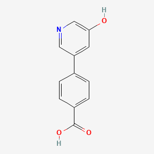 molecular formula C12H9NO3 B581574 4-(5-Hydroxypyridin-3-yl)benzoic acid CAS No. 1261895-73-1