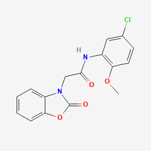 molecular formula C16H13ClN2O4 B5815747 N-(5-chloro-2-methoxyphenyl)-2-(2-oxo-1,3-benzoxazol-3(2H)-yl)acetamide 