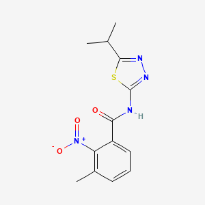 molecular formula C13H14N4O3S B5815766 N-(5-isopropyl-1,3,4-thiadiazol-2-yl)-3-methyl-2-nitrobenzamide 