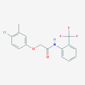 molecular formula C16H13ClF3NO2 B5815792 2-(4-chloro-3-methylphenoxy)-N-[2-(trifluoromethyl)phenyl]acetamide 