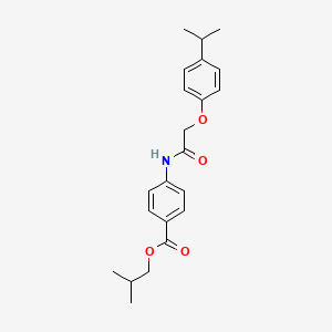 molecular formula C22H27NO4 B5815822 isobutyl 4-{[(4-isopropylphenoxy)acetyl]amino}benzoate 