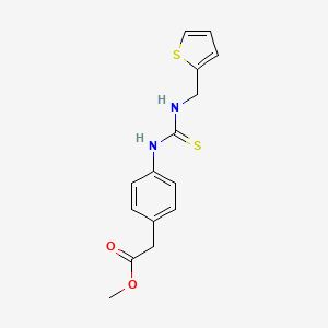 molecular formula C15H16N2O2S2 B5815825 methyl [4-({[(2-thienylmethyl)amino]carbonothioyl}amino)phenyl]acetate 