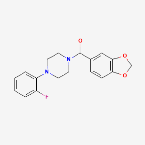 molecular formula C18H17FN2O3 B5815834 1-(1,3-benzodioxol-5-ylcarbonyl)-4-(2-fluorophenyl)piperazine 