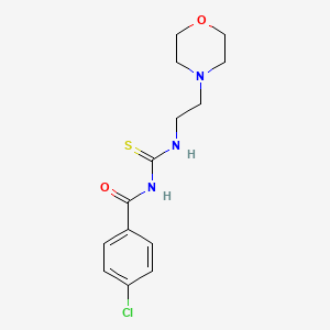 molecular formula C14H18ClN3O2S B5815839 4-chloro-N-({[2-(4-morpholinyl)ethyl]amino}carbonothioyl)benzamide 