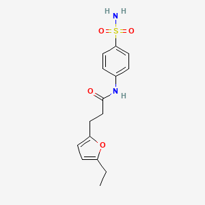 molecular formula C15H18N2O4S B5815842 N-[4-(aminosulfonyl)phenyl]-3-(5-ethyl-2-furyl)propanamide 