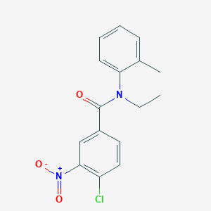 molecular formula C16H15ClN2O3 B5815849 4-chloro-N-ethyl-N-(2-methylphenyl)-3-nitrobenzamide 