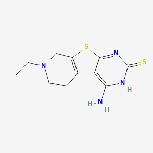 4-amino-7-ethyl-5,6,7,8-tetrahydropyrido[4',3':4,5]thieno[2,3-d]pyrimidine-2(1H)-thione