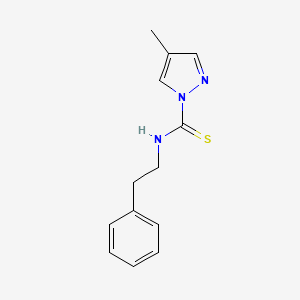 molecular formula C13H15N3S B5815871 4-methyl-N-(2-phenylethyl)-1H-pyrazole-1-carbothioamide 