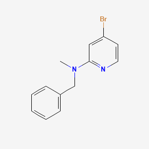 molecular formula C13H13BrN2 B581588 N-Benzyl-4-bromo-N-methylpyridin-2-amine CAS No. 1289132-66-6