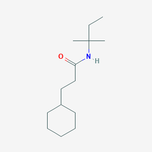 molecular formula C14H27NO B5815885 3-cyclohexyl-N-(1,1-dimethylpropyl)propanamide 