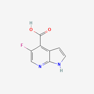 molecular formula C8H5FN2O2 B581589 5-Fluoro-1H-pyrrolo[2,3-b]pyridine-4-carboxylic acid CAS No. 1228666-41-8