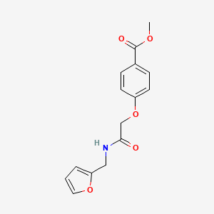 molecular formula C15H15NO5 B5815898 methyl 4-{2-[(2-furylmethyl)amino]-2-oxoethoxy}benzoate 