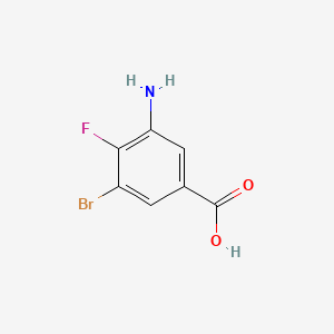 molecular formula C7H5BrFNO2 B581590 3-Amino-5-bromo-4-fluorobenzoic acid CAS No. 1290117-11-1