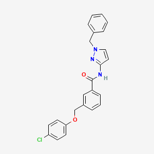 N-(1-benzyl-1H-pyrazol-3-yl)-3-[(4-chlorophenoxy)methyl]benzamide