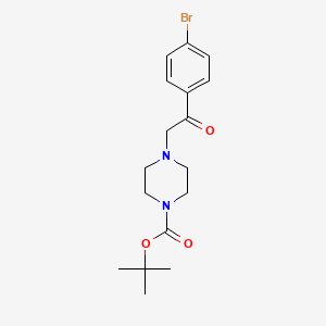 molecular formula C17H23BrN2O3 B581591 叔丁基 4-(2-(4-溴苯基)-2-氧代乙基)哌嗪-1-羧酸酯 CAS No. 1291487-19-8