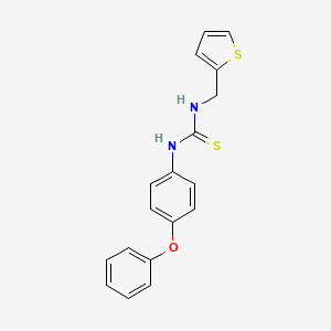 molecular formula C18H16N2OS2 B5815912 N-(4-phenoxyphenyl)-N'-(2-thienylmethyl)thiourea 