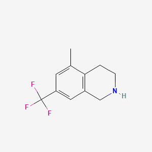 molecular formula C11H12F3N B581594 5-Methyl-7-(trifluoromethyl)-1,2,3,4-tetrahydroisoquinoline CAS No. 1280291-64-6