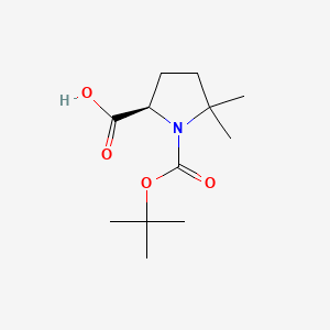 molecular formula C12H21NO4 B581598 (R)-Boc-5,5-二甲基-吡咯烷-2-羧酸 CAS No. 1310680-32-0