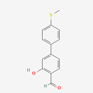 3-Hydroxy-4'-(methylthio)-[1,1'-biphenyl]-4-carbaldehyde