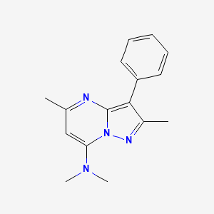 molecular formula C16H18N4 B5816032 N,N,2,5-tetramethyl-3-phenylpyrazolo[1,5-a]pyrimidin-7-amine 