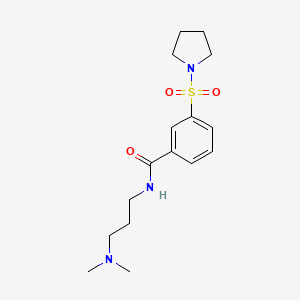 N-[3-(dimethylamino)propyl]-3-(1-pyrrolidinylsulfonyl)benzamide